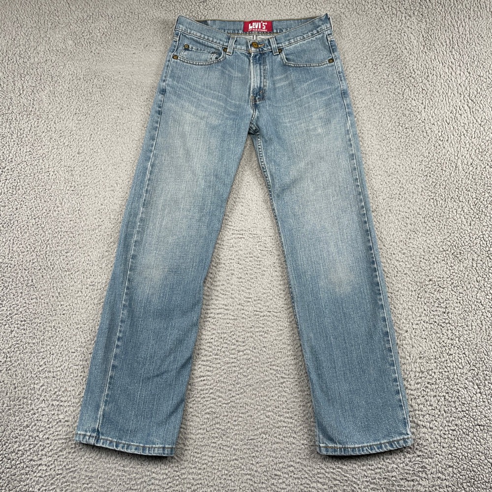 Levi's 514 Jeans Boys 20 Blue Slim Straight Light Wash Stretch Denim Pants